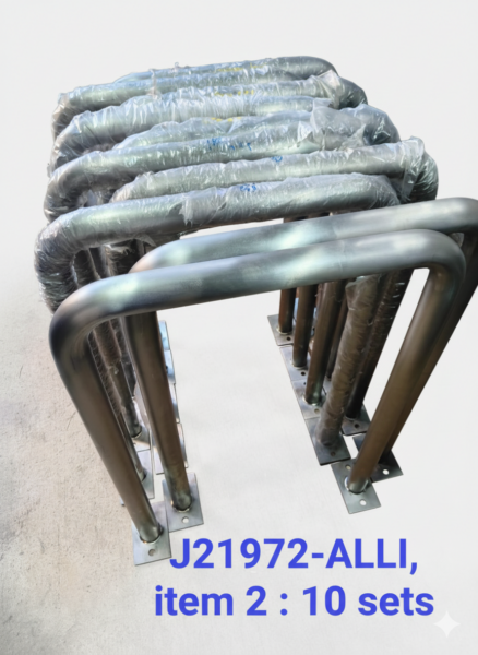 N-shape stainless steel bicycle rack single tier floor mounted