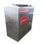 Stainless steel emergency storage cabinet with lockable door and emergency box label