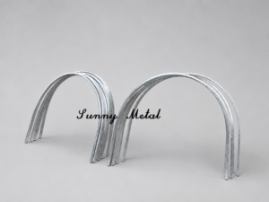 Custom rolled aluminium arch frames made from rectangular hollow sections