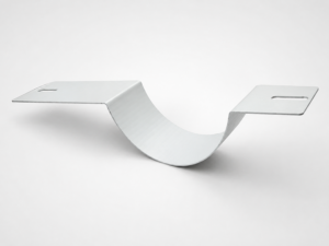 Custom EG steel dry weather flow channel with semi-circular drainage trough and side flanges